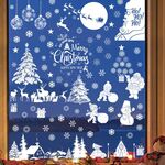 Natale statico finestra di vetro decorazione sfondo adesivi decorativi (Babbo Natale bianco)