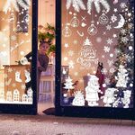 Natale statico finestra di vetro decorazione sfondo adesivi decorativi (pupazzo di neve)