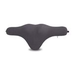 Cuscino lombare in memory foam a rimbalzo lento, cuscino per il collo, poggiatesta per auto (grigio scuro)