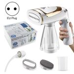 Ferro da stiro a vapore pieghevole portatile da 1600 W, colore: bianco a ingranaggio singolo (spina UE)