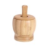 Agitatore per alimenti in bambù per aglio da cucina con coperchio (piccolo)