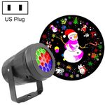 Proiettore per decorazioni natalizie con fiocchi di neve da 4W LED con 16 modelli, specifiche: spina americana