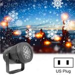 Luce del proiettore del fiocco di neve della decorazione di Natale girevole del LED KD-1001, specifica: spina degli Stati Uniti