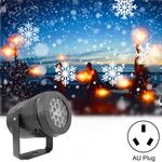 Luce del proiettore del fiocco di neve della decorazione di Natale girevole del LED KD-1001, specifica: spina AU