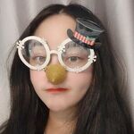 Fermaglio per capelli natalizio personalizzato da 2 pezzi per occhiali natalizi, colore: cappello da cavaliere con naso a punta