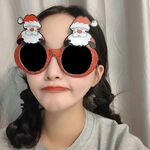 Fermaglio per capelli natalizio personalizzato con occhiali strani di Natale da 2 pezzi, colore: glitter due vecchi