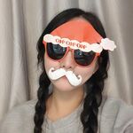 2 fermagli per capelli natalizi personalizzati con occhiali strani di Natale, colore: grande cappello di Natale Oh