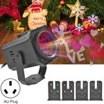 8W Natale colorato rotante atmosfera laser luce modello casuale consegna spina AU con 4 carte