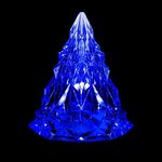 6 PZ Albero Di Natale Iceberg Diamante Luci Di Cristallo Ornamenti Decorativi Acrilici A Luce Ambientale, Colore: Blu Chiaro