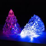 6 PZ Albero Di Natale Iceberg Diamante Luci Di Cristallo Ornamenti Decorativi Acrilici A Luce Ambientale, Colore: Luce Colorata