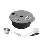 Filtro per caffè riutilizzabile ICafilas YB01, colore: grigio + cucchiaio in acciaio inossidabile HLB18 (180 ml)