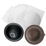 Guscio per capsule di caffè ICafilas per Nespresso Vertuo Plus ENV 135/Vertuo ENV 150/BNV450WHT1BUC1, colore: nero + marrone + 100 foglio di alluminio