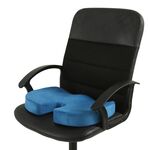 Cuscino in gel per ufficio Cuscino anti-emorroidi per glutei di bellezza (panno super morbido blu)