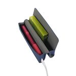 Per IQOS ILUMA ONE Custodia in pelle per sigaretta elettronica modello Litchi (blu scuro)