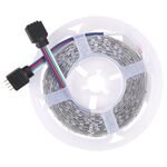 Bare Board 2835 SMD RGB LED Rope Light, 60 LED/m, Lunghezza: 5m, 12V 2A 100-240V, con telecomando a 44 tasti (spina UK)