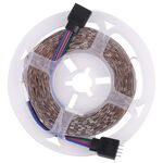 Bare Board 2835 SMD RGB LED Rope Light, 60 LED/m, Lunghezza: 5m, 12V 2A 100-240V, con telecomando a 24 tasti (spina UK)