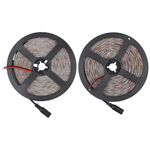 2pcs Bare Board 2835 SMD Dimmerabile Luce bianca / Luce calda LED Corda luminosa, 60 LED/m, Lunghezza: 5m, 12V 2A 100-240V (spina UE)