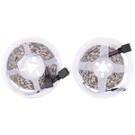 2pcs Bare Board 5050 SMD RGB LED Rope Light, 30 LED/m, Lunghezza: 5m, 12V 2A 100-240V, con controller Doodle a 24 tasti (spina UE)
