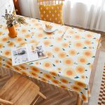 Tovaglia da scrivania da tavolo impermeabile in carta PVC per fattoria rurale, dimensioni: 90x135 cm (girasole)