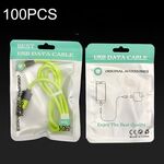 100PCS XC-0014 Sacchetti per imballaggio cavo dati USB Pearl Light Borsa a chiusura lampo, dimensioni: 9x16 cm (verde chiaro)