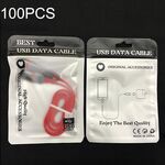 100PCS XC-0014 Sacchetti per imballaggio cavo dati USB Pearl Light Borsa a chiusura lampo, dimensioni: 11x18 cm (nero)
