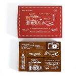 MOCARD Set di francobolli in legno 7 in 1 Manuale Materiale fai-da-te (Senyu Traveller)
