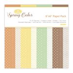 2 set 6 pollici scrapbooking sfondo carta arte artigianato fatto a mano (primavera colore 02)