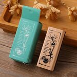 4 pezzi Fiori e piante in legno Timbro per ragazza Manuale per piante fresche Timbro decorativo fai-da-te (Boswellia)