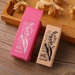 4 pezzi Fiori e piante in legno Timbro per ragazza Manuale per piante fresche Timbro decorativo fai-da-te (Suzuran)