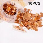 10 pezzi K oro stagnola decorazione unghie adesivo adesivo smalto per unghie (03 oro rame)