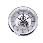 Orologio al quarzo trasparente in metallo Orologio con ingranaggi Accessori fai-da-te 103 mm Testa dell'orologio in argento
