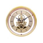 Orologio al quarzo trasparente in metallo Orologio con ingranaggi Accessori fai da te 149 mm Testa dell'orologio dorata