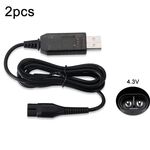 2 pz A00390 4.3 V USB Cavo di Alimentazione del Caricatore per PHILIPS Rasoio RQ310 S510 YQ300 S100
