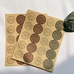 50 fogli F14 Cottura vintage Just Now Adesivi di carta Kraft Buste sigillanti Decorazioni di cancelleria