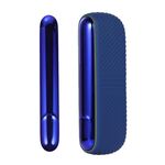 Per IQOS ILUMA Scomparto di ricarica per portasigarette in silicone con coperchio laterale (blu scuro)