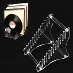 YX024 Portadischi in acrilico Supporto per espositore per CD da tavolo per libri (trasparente)