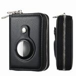 Per custodia protettiva per portafoglio con cerniera AirTag (nero)