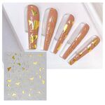 TH-759 10 pezzi Adesivo posteriore trasparente satinato Adesivo per nail art sbavato abbronzante