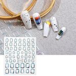 TH-1031 10 pezzi Adesivo posteriore trasparente satinato Adesivo per nail art sbavato abbronzante