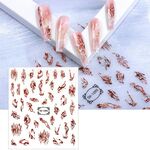 TH-1095 10 pezzi Adesivo posteriore trasparente satinato Adesivo per nail art sbavato abbronzante