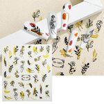TH-1097 10 pezzi Adesivo posteriore trasparente satinato Adesivo per nail art sbavato abbronzante