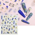 TH-1099 10 pezzi Adesivo posteriore trasparente satinato Adesivo per nail art sbavato abbronzante
