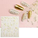 TH-1102 10 pezzi Adesivo posteriore trasparente satinato Adesivo per nail art sbavato abbronzante