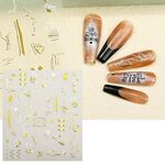 TH-1104 10 pezzi Adesivo posteriore trasparente satinato Adesivo per nail art sbavato abbronzante
