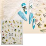TH-1113 10 pezzi Adesivo posteriore trasparente satinato Adesivo per nail art sbavato abbronzante