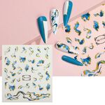 TH-1114 10 pezzi adesivo posteriore trasparente satinato adesivo per nail art sbavato abbronzante