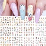 5pcs adesivi per nail art piccoli adesivi acchiappasogni freschi (BN2449-2460)