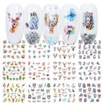 5pcs adesivi per nail art piccoli adesivi acchiappasogni freschi (BN1165-1176)