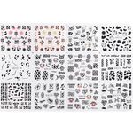 5pcs adesivi per nail art piccoli adesivi acchiappasogni freschi (BN2305-2316)
