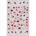 10pcs 3D Adesivo Farfalla Retro Colore Rosa Nail Art Sticker (F-669)